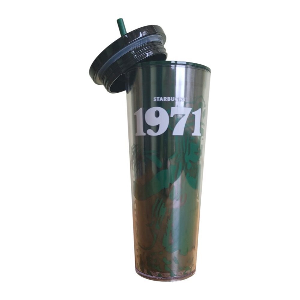 Starbucks 1971 Original Siren Logo Green Cold Cup Tumbler 24oz 2026 Release